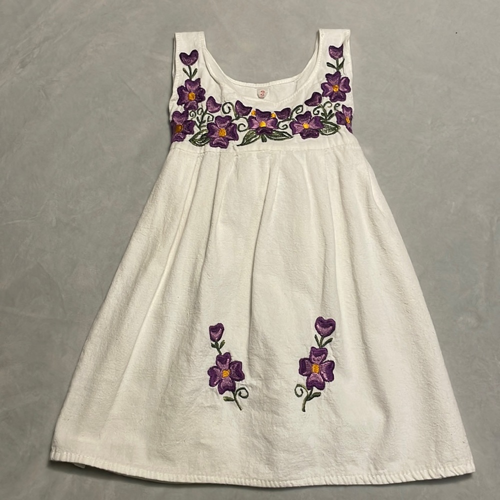 Embroidered floral sundress 3T